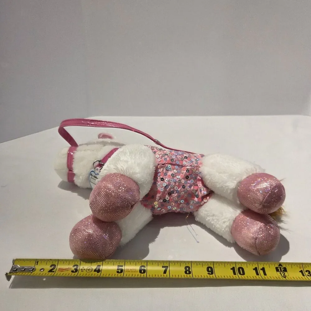 Poochie & Co Girl's Sparkly Pink White Unicorn Pony Horse purse bag